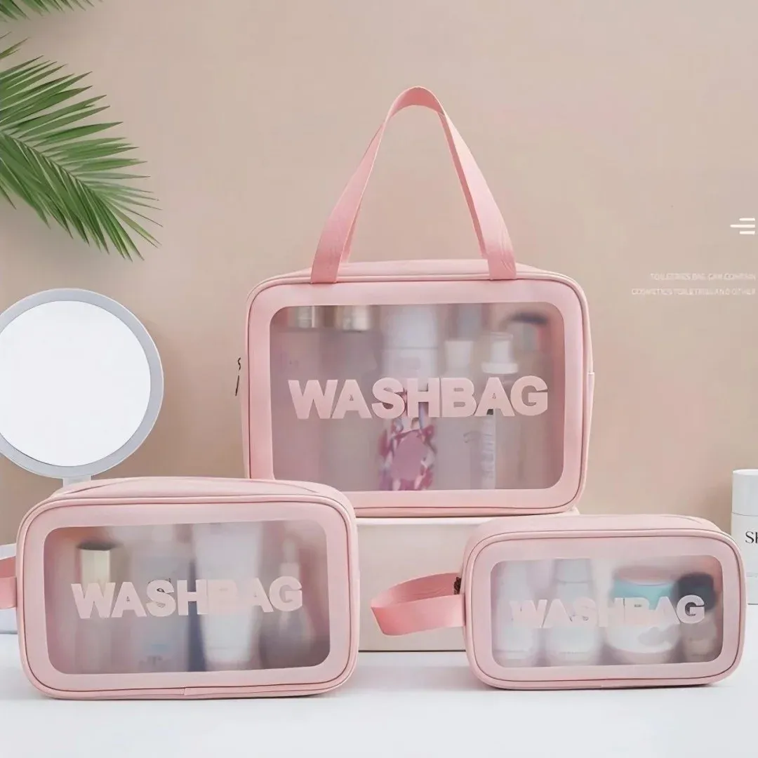Clear Travel Wash Bags – 5-Piece Family Organiser Set product 1