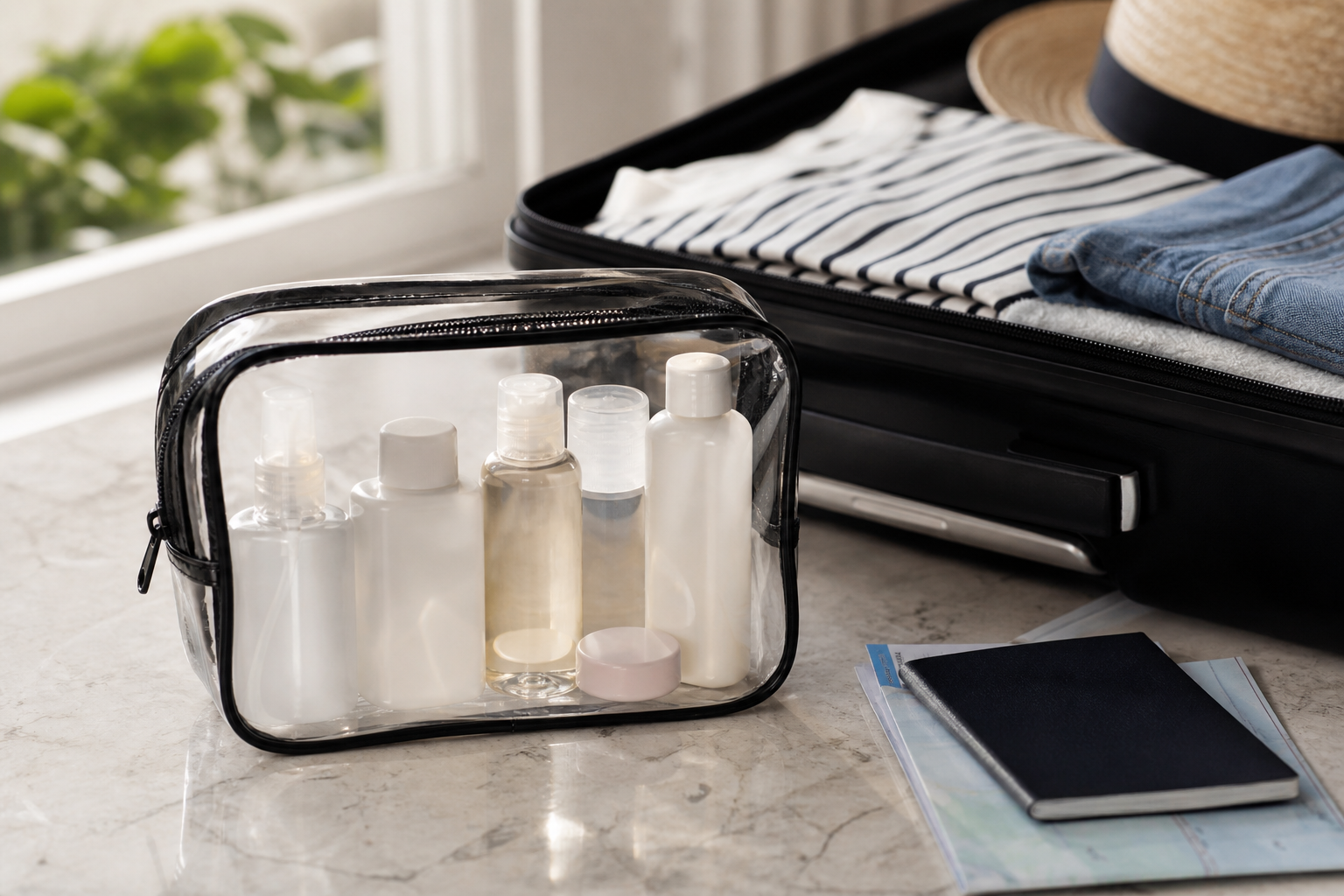 clear makeup bag — editorial clearance guide image